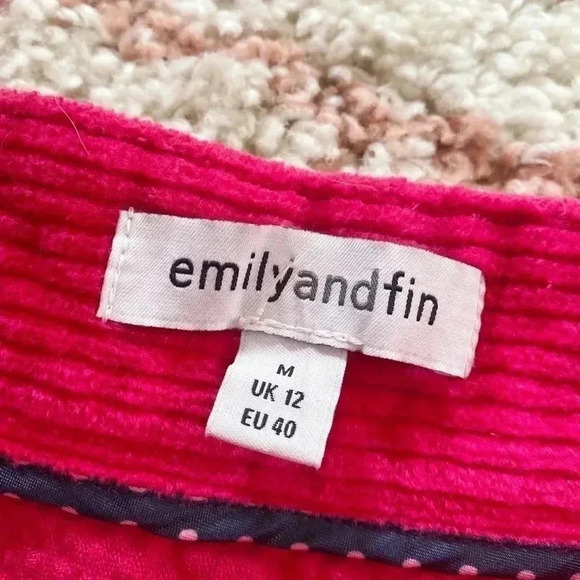 Emily and fin pink corduroy mini skirt medium - Picture 3 of 4